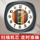 康巴丝（Compas）北欧鹿头创意客厅挂钟表净音挂墙卧室办公挂表简约日历时钟家用石英钟表万年历 C3294宝蓝带液显-表盘直径34.5厘米