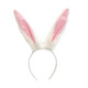 Meng Junchen can bend sweet long rabbit ear headband rabbit headband, universal plush hairpin for adults and children, funny headband for women, white pink style