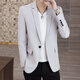 Playboy suit jacket men's Korean version slim fit no-iron business casual suit spring new host large size suit men's two-button black 2XL