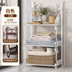 LINSHIWU FALTING SHELFEL IHRE BAD WASHBASIN RACK TOMTLETTE KITCHE LAGER RARKLAKE HAUSSHALTEHELF WHITE-Z673 [Breite 34 cm*Höhe 65 cm]