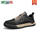 CARTELO Shoes for men's autumn new low-top leather breathable lightweight board shoes for men's spring and autumn casual sports workwear shoes trend L1392 black 41
