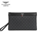 Falai Armani men's clutch bag men's fashion casual business large capacity handbag envelope bag trendy brand handbag black