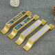 Gaobangtai Muschel Schrank Türgriff Kleiderschrank Weinschrank Griff Messing Moderne neue chinesische Hardwarezubehör GBT12041 Abalone Shell Länge 150 Lochabstand 128mm