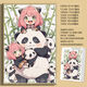 Taoli Familie süße Anya Spione Spieler Cartoon Puzzle 1000 hochfeste Wandhanging-Geschenkrätsel Unzucken Spielzeug Panda Anya-F684 500 Stück Pozzle (kein Fotorahmen)