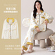 Cat Man mit Brustpads Pyjamas Frühling und Herbst Frauen neu 2025 reines Baumwollwäsches, langärmelte Cardigan Herbst Home Clothing Full-Cotton LMS-Set LMSJ753 XL (Empfohlenes Gewicht 120-140 Jin [Jin gleich 0,5 kg]))
