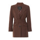 EITIE Temperament Retro Crisp Straight Casual Woolen Small Suit Autumn New Short Jacket Women's 7103814 Chocolate 89 L 165