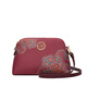 PMSIX Geburtstagsgeschenk Mutter Bag Crossbody Tasche Neue Mode mittleren Alters und ältere Frauenbeutel Frauen Umhängetasche bedruckte Schwiegerbeutel Wein rot-kleiner Stil-1-Tasche + Langes Schultergurt + Handgelenk