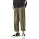 POUM National Trend Brand Men's Clothing Joint 2022 Autumn New Fashion Brand Lo suelta Pantalones heterosexuales de los hombres Pantalones casuales versátiles Men YXXS-A683 Militar Green M [sugerido 90-110Jin [Jin equivale a 0.5 kg]]