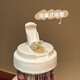 Water Cup 2025 Female Summer High-Looking Straw Portable Summer High Temperature Resistant Girls Drinking Water Cup Coconut Milk White 600ml