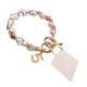 
Zhenge (zheng) mobile phone lanyard short women's pendant high-end hand-made ornament new wrist chain pearl hand-held pendant love gem pearl hand-held chain + clip