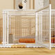Jiamen JIAMEN (JIAMEN) anti-jailbreak fence dog cage household dog isolation fence free combination reinforced small dogs and cats Teddy Corgi white thickened anti-tilt 7 pieces 140*70*80 topless regular style