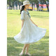Vestido de verano de Baldauren Girls 'Summer 7-15 años Floral Princess Dress Girls Girls Junior High School Student's Relling Women's Cinturón Floral Floral-170 Tamaño [155-165 cm]