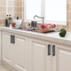 Preda Kabinettstür-Handle moderne einfache schwarze Schrankgarderobe verlängerte Türgriffe Schublade Einloch Haushalt Hardware Griff 6225b-64 mattschwarz