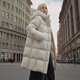Tambor down jacket women's mid-length fashionable casual all-match warm thickened hooded bread jacket 530780D Zhichunmi 155