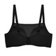 Fenyi small breasts push up to make the cup bigger, no steel ring, thin upper part, thick lower part, anti-exposure tube top, adjustable underwear bra 8246, black 70B/32B