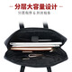 Scarecrow briefcase men canvas casual business bag file bag large capacity simple handbag computer bag 2023 new black