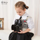 Telanis Girls 'Schuhe, Kinder Martin -Stiefel, Frühlings neue Sockenstiefel, fliegende Strickstiefel, weiche Sohle, kleine schwarze 24 Schuhe, 15,5 cm lang, für Fußlänge geeignet 14,5 geeignet