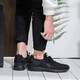 JETRAM men's shoes full black breathable hollow mesh shoes summer men's sports casual shoes lightweight mesh shoes net running shoes YT-all black (6175 men) 39