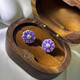 DL 1998 Fat Dong Lai's same tanzanite earrings natural l natural tanzanite women's 925 silver amethyst earrings simple and light natural tanzanite amethyst B earrings