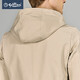 Goldlion Outlet Men's Spring and Autumn Windproof Stylish Drawstring Waist Mid-Length Hooded Men's Windbreaker Jacket 69-Khaki 3XL