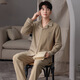 Catman (MiiOW) men's German velvet pajamas men's autumn and winter thickened heating and warm cardigan long-sleeved casual home clothes set 26M9195 L