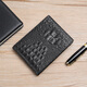 
ELLEN FANTASIA genuine leather driver's license leather case men's driving license card case multi-functional certificate card package motor vehicle driver's license clip book crocodile pattern black [top layer cowhide]