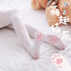 Dabu Liu's black silk crotchless socks for students, full body cat claws, cute three-dimensional meat pads, 3D Cai Luoli, white ordinary cat claw socks, plus size pants