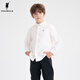 POLOWALK new product 2024 autumn boys' Oxford long-sleeved shirt big children's casual trendy college style children's top white 150