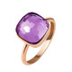 OUCERNY amethyst ring for women, 18k gold inlaid with gemstones, exquisitely cut natural amethyst colored gemstone ring gift, customized ring, contact customer service, one item, one certificate