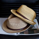 Tochino's new summer breathable hollow panama straw hat for men and women with large head circumference, sunshade and sun protection jazz hat, trendy cool hat, mixed brown, large size L (58-60cm) with windproof rope