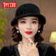 Buta 2024 automne et hiver nouveau dôme style irrégulier topper chat laine bouclée rétro chaude chapeau noir