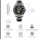 
Yibo (EBOHR) [same model in the mall] men's mechanical watch hollow flywheel automatic waterproof and luminous birthday gift for boyfriend. Elegant black plate hollow [gift box + strap] 1098