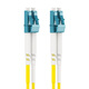 HAILE电信级光纤跳线 LC-LC（UPC）单模双芯万兆OS2双工9/125小方头转小方头Φ2.0跳纤光纤线收发器尾纤 3米