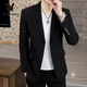 Playboy suit jacket men's Korean version slim fit no-iron business casual suit spring new host large size suit men's two-button black 2XL