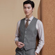 Angel Bird Men's Suit (Vest) Casual Plaid Single-breasted Collarless Vest EBM223232U Gray 48A