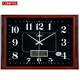 Combasi Combasi Watch Seiden Wohnzimmer Wanduhr Schlafzimmer Büro sauberer Klang einfache Kalenderuhr Große Quarzuhr Luminöse Holzkorn weiße Scheibe 6626b 50,5 cm 20 Zoll (Durchmesser)