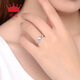 Zhenai (zhenai) PT999 platinum ring men's and women's couple rings classic double line frosted platinum couple's ring proposal ring PT999 ring No. 10 4.01g