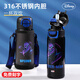 Disney Children’s Thermos Cup für Jungen und Mädchen 316 Edelstahl Direkter Trinkwasserbecher Cartoon Cartoon Water Cup für Grundschüler, um zur Schule zu gehen 6296 Spider-Man Black [ein Cover-Doppelgetränk] 520ml