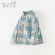 David Bella spring and autumn boys' plaid shirts, medium and large children's cotton shirts, children's tops, children's clothing