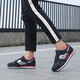 Dabowenlong brand running shoes, low-top lace-up men and women couples shoes, lightweight and breathable marathon shoes, morning exercise running shoes, casual shoes, 9925 dark blue, 37/size standard