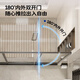 Jiumu [customized] integrated shower room integrated shower partition inside and outside door, one-shaped wet and dry separation E17 gun ash profile silver black 599/gun ash 659/ 2.4 order