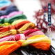 Other embroidery craftsmen, silk hand-embroidery thread, Suzhou embroidery thread, mulberry silk thread, commonly used colors, 6 pack, violet
