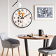 Innovation Peng Innovation Chinois Watch Clock Room Room tout est bon pour la maison silencieuse avec un calendrier simple Mur d'horloge électronique moderne A673 Black [mouvement silencieux] 8 pouces (diamètre 20 cm) Small
