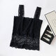 Summer mulberry silk sling wrap bra vest thin lace silk anti-exposure bra breathable flesh color XL