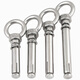 Hesdig JG-664 304 stainless steel lifting ring expansion screw universal hook ring popping bolt with ring hook (seamless) M12*80 Beijing warehouse flash delivery