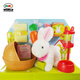 mimiworld blanc lapin de lapin simulation électrique en peluche jouet lapin fille ayant un cadeau d'anniversaire de maison jouet pour enfants