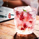 [Internet celebrity hot product] Glacier pattern glass cup fashion trend ins Feng Juice glass wine glass water cup Glacier short cup 250ml 1 piece