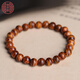 Auspicious Millennium Huanghuali Bracelet Tiger Skin Pattern Old Material Falling Fragrance Dalbergia Bracelet Handmade Buddhist Beads Birthday Gift Women's Huanghuali Bracelet 6mm*30 Pieces