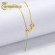 Fat Donglai's same style 18k color gold necklace au750 gold necklace pin type Chopard chain o word l chain rose yellow l gold Chopard universal chain total length 45CM can be adjusted freely