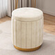 Mu Hanyue simple light luxury dressing stool leather stool round stool soft sitting home bedroom makeup stool living room sofa foot changing shoe stool